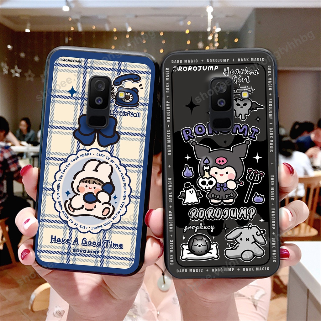 Ốp lưng Samsung J8 in mẫu gấu bo viền , smile mặt cười cực cute đẹp