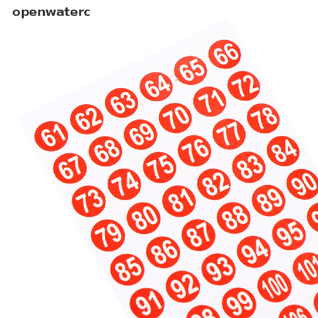 Bộ 3 Tấm Nhãn Dán Đánh Dấu Số 1-180 Màu Sắc Dành Cho Móng Tay