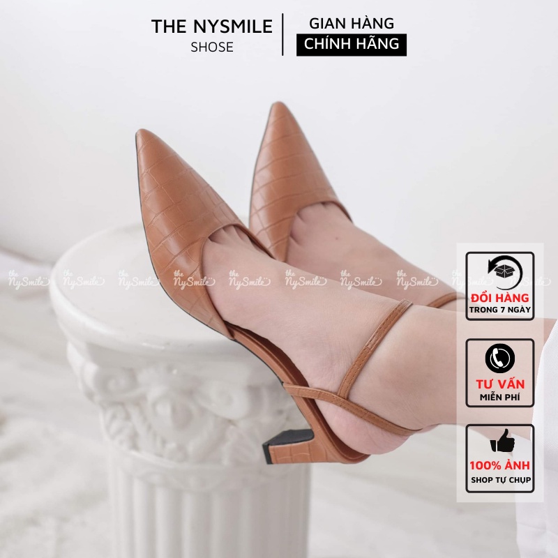 Giày cao gót mũi nhọn 5cm  FLASH SALE  - THE NYSMILE - Gót trụ công sở  - SIWAN