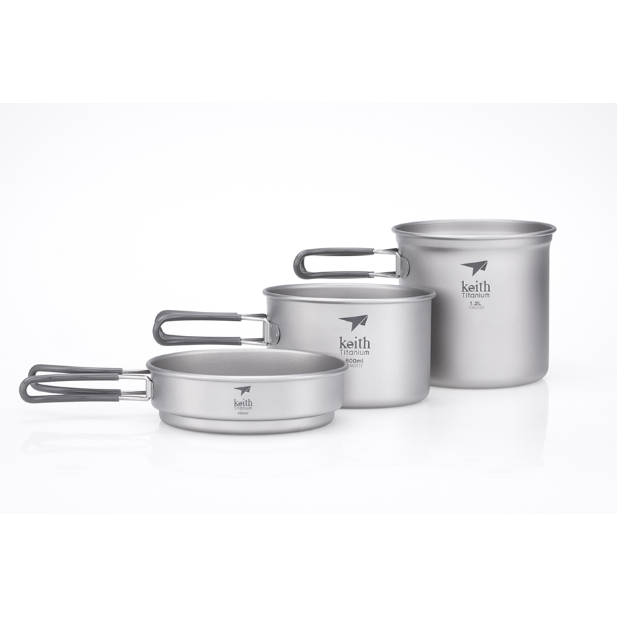 Keith Ti6014 - Bộ Nồi Titanium 3 Món