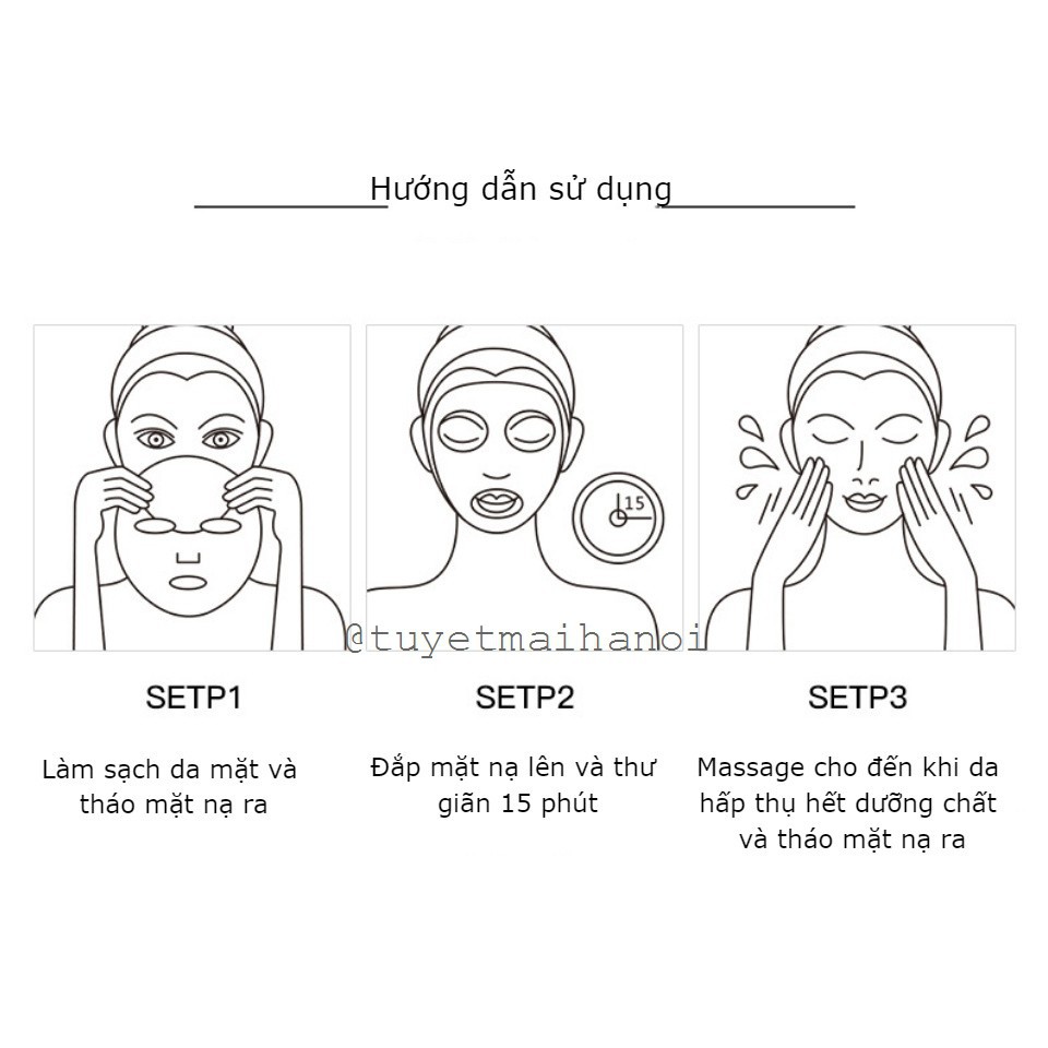 [COMBO 10] Mặt nạ dưỡng trắng, Mặt nạ dưỡng da Hyaluronic Acid Images