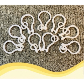 10 cái móc treo rèm vải rèm ri đô móc khoen nhựa treo màn cửa tròn có thể tháo rời