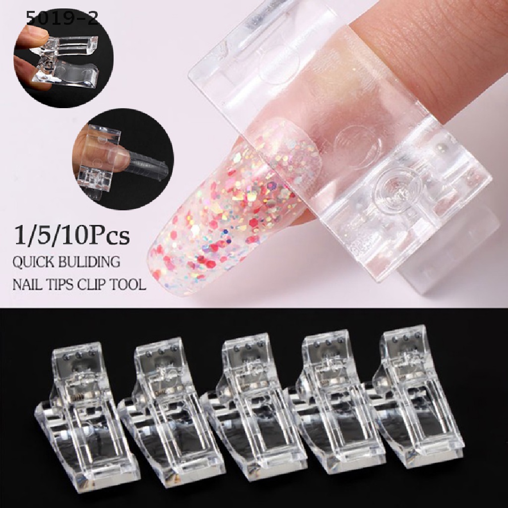 [GAV] Nail Tips Clip Transparent Finger Building Gel Extension Nails Art Manicure Tool {VN}