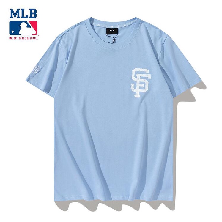 Mlb Áo Thun Tay Ngắn Chất Liệu Cotton In Họa Tiết Cho Nam Nữ