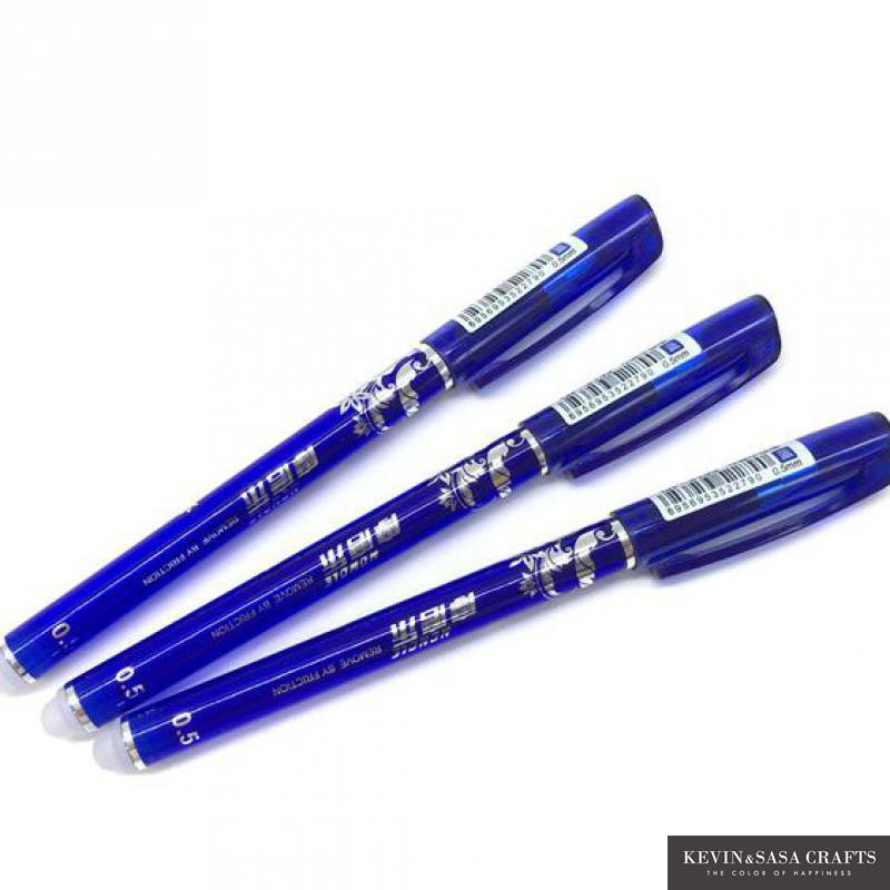 Set 2 bút mực gel và 20 ruột bút 0.5mm màu xanh dương/đen/đỏ có thể tẩy