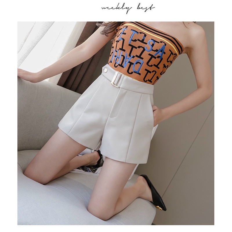 Quần Sort nữ có đai nịt SIÊU XINH - SIZE S/M/L dưới 56kg