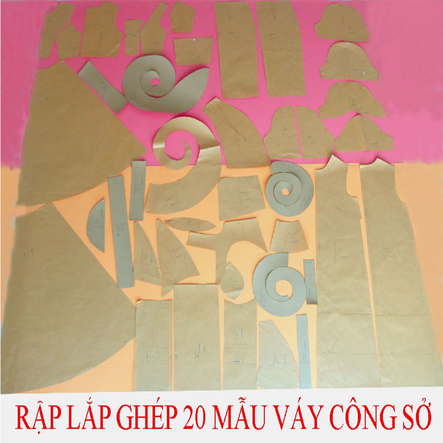 RẬP GIẤY LẮP GHÉP 20 VÁY CÔNG SỞ