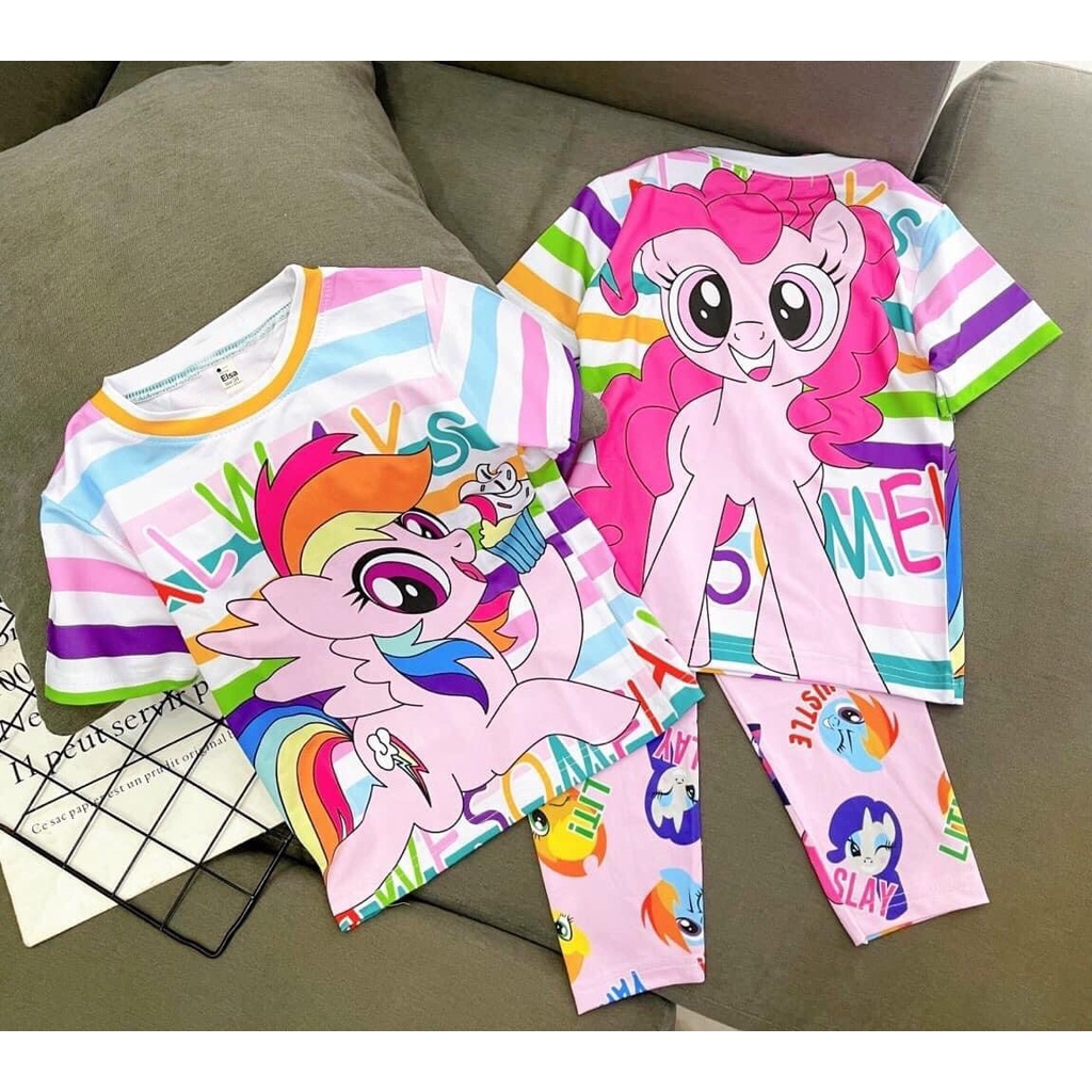 Bộ đồ Dài Bé Gái # Quần Dài # in hình 3D (8-40Kg) chất liệu mềm mịn thoáng mát được các bé gái yêu thích