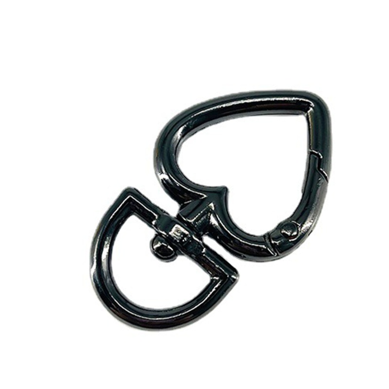 Brroa Set 10 Móc Khóa Hình Trái Tim Bằng Kim Loại PU Dùng Để Đan Túi Xách / Ví Cầm Tay DIY