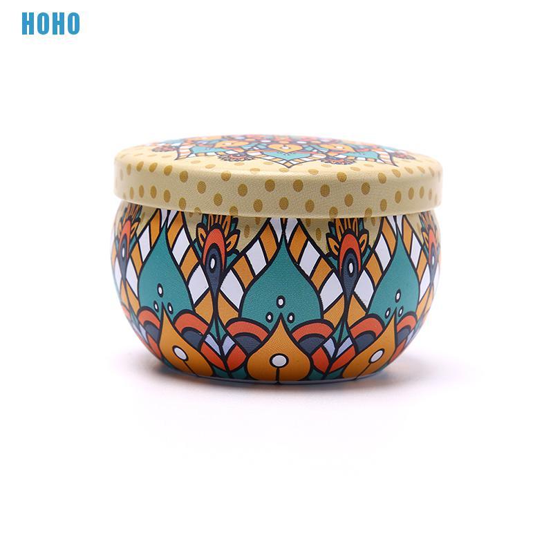 Hộp Thiếc Đựng Trà / Kẹo Họa Tiết Hoa Phong Cách Retro Độc Đáo