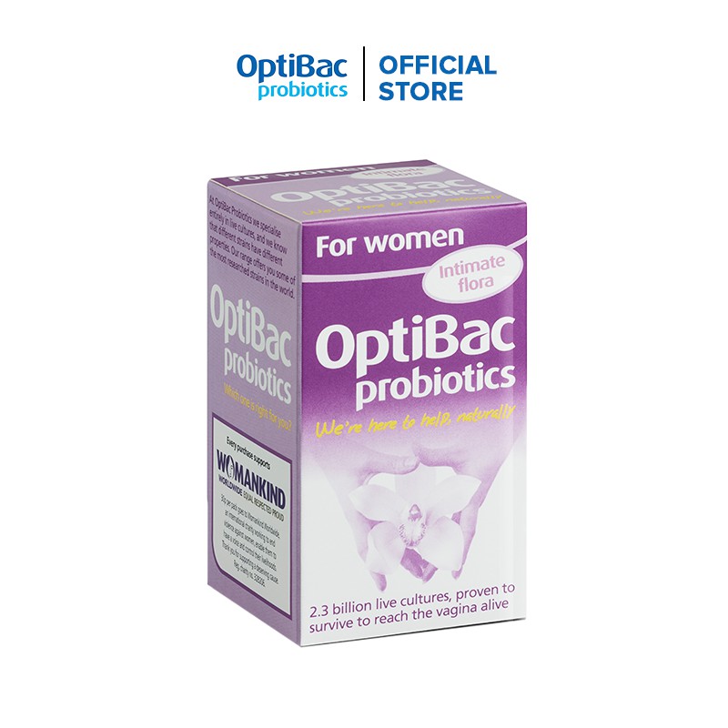 Men vi sinh OptiBac for Women ngăn ngừa viêm nhiễm vùng kín cho phụ nữ - Nhập khẩu UK - (30v/90 viên)