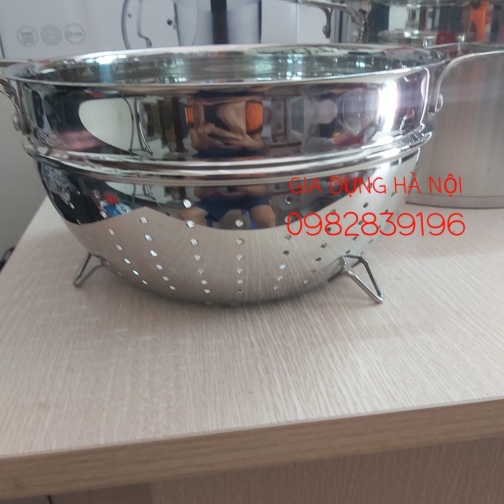 Nồi hấp inox ELMICH 26CM 3361 20cm , Hấp gà nguyên con 5 LỚP ĐÁY, NHẬP KHẨU SÉC