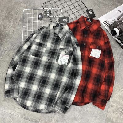 Somi kẻ caro flannel Youth đỏ đen DN 01