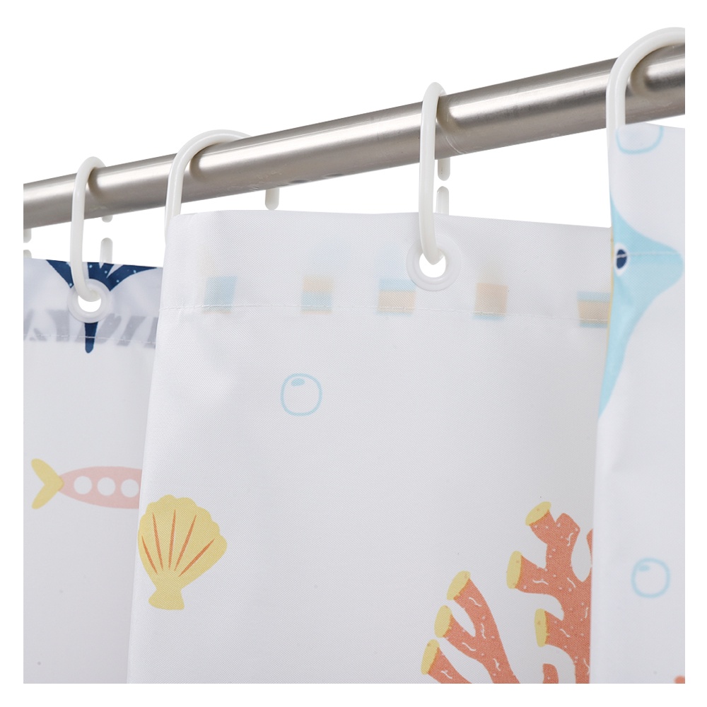 Homebase MOYA Rèm tắm ACS21145-1 bằng Polyester 180X180X0.1CM họa tiết biển