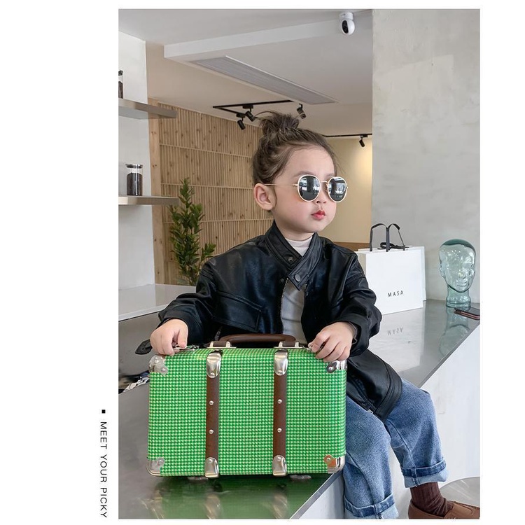 Áo khoác da lót nhung thời trang xuân thu cho bé