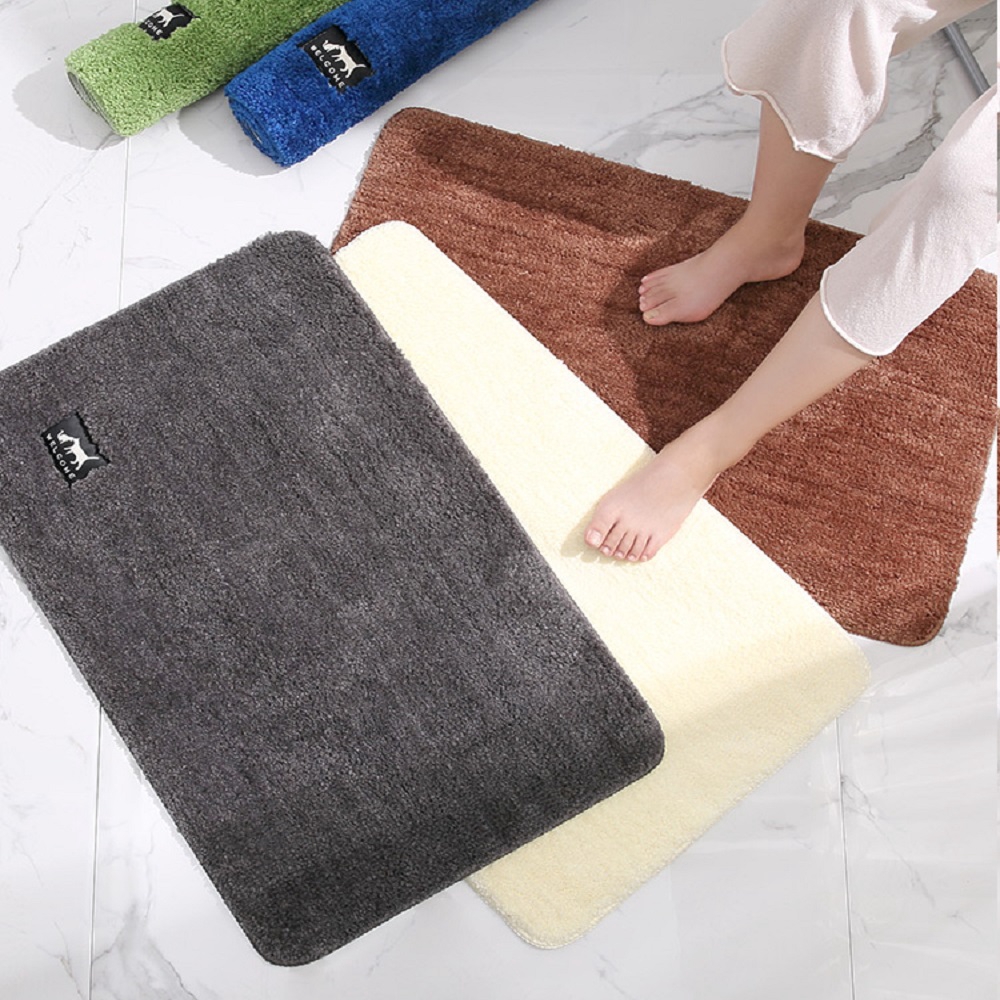 Thảm lông cừu trải sàn nhà tắm lau chùi chân thấm nước trang trí trong nhà Chữ nhật 60*40cm mã 27006