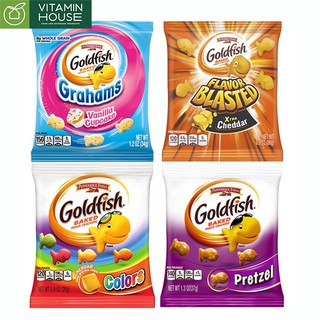 Bánh Cá Goldfish Phô Mai Truyền thống Vanila Pretzel Mỹ 26 - 37g [Vitamin House]