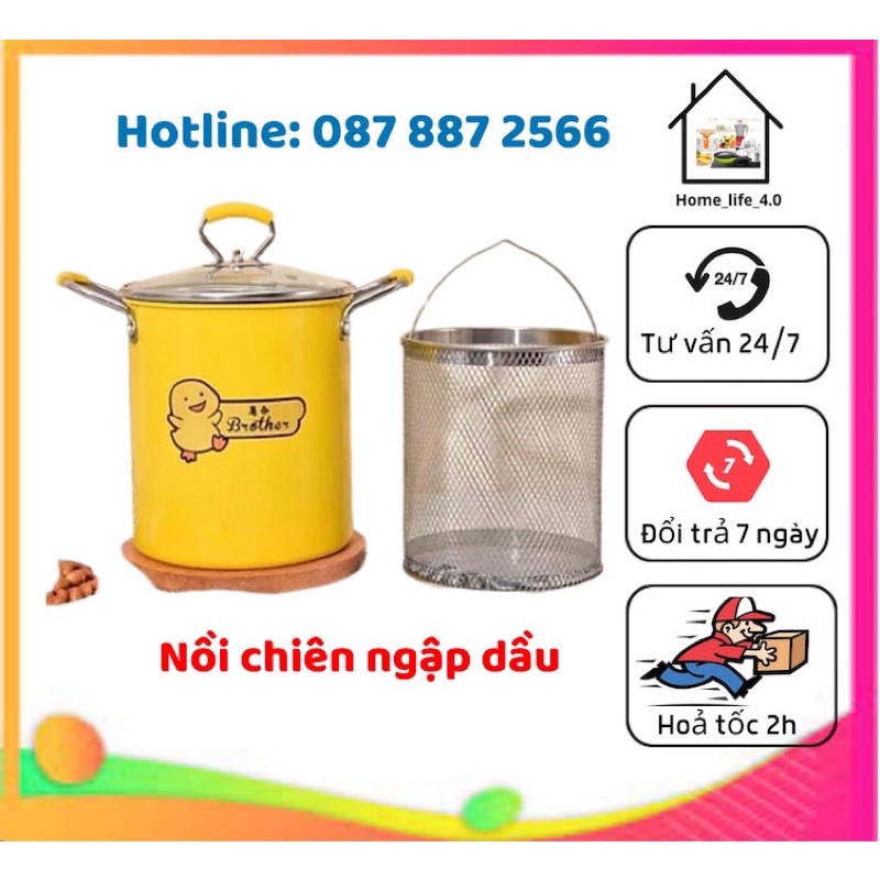 Nồi chiên ngập dầu mini vịt vàng, nồi chiên ngập dầu vịt vàng