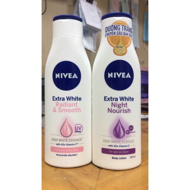 Sữa Dưỡng Thể Nivea Extra White ngày và đêm 250ml