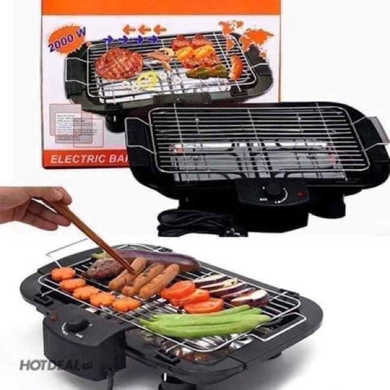 [Bảo hành 12 tháng] Bếp nướng điện không khói Electric Barbecue 2000w tiện dụng