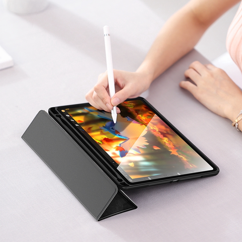 Bao da máy tính bảng có khe đựng bút cổ điển Apple iPad Pro 11 2020 2nd Pro 12.9 10.2 7th 9.7 2017 Air 2 1 3 Mini 5 4