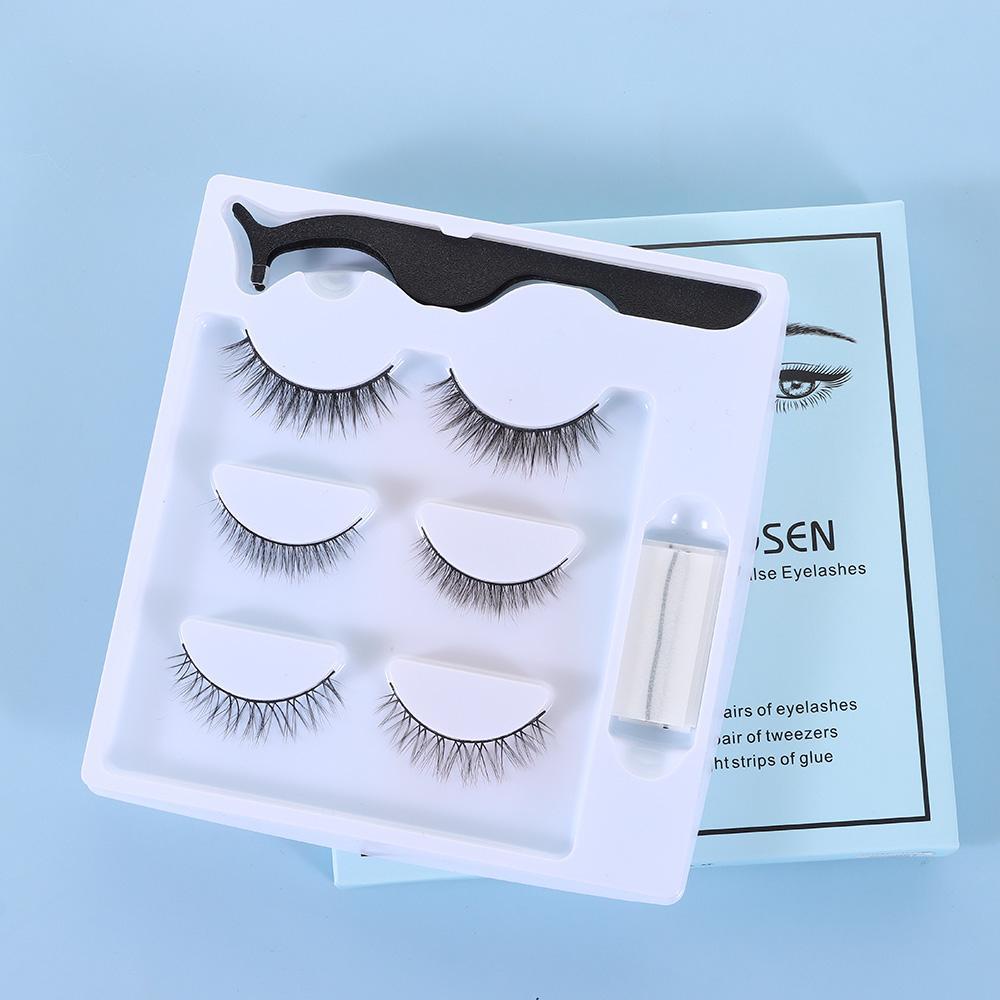 Set 3 Cặp Lông Mi Giả Tự Dính Chống Nước Lâu Trôi Tự Nhiên MIH SKONHED