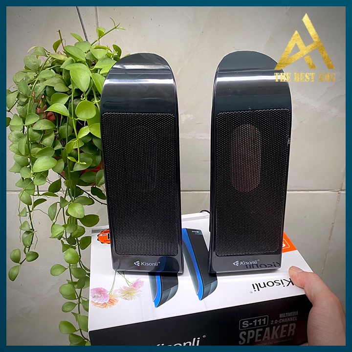Loa Máy Tính Để Bàn Mini Có Dây Chính Hãng 2.0 Kisonli S111 Loa Vi Tính Nghe Nhạc Laptop Pc Gaming