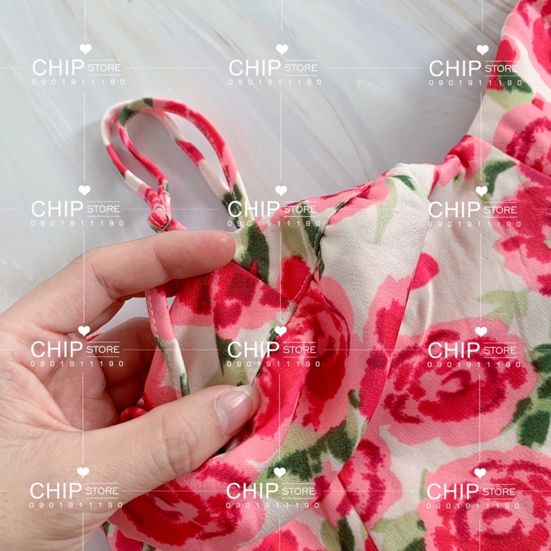 VÁY ÔM BODY NHÚN NGỰC ZARA XUẤT DƯ XỊN HOẠ TIẾT HOA XINH XẮN