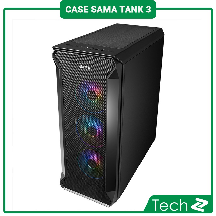 Vỏ Case SAMA Tank 3 Tempered Glass (Mid Tower/Màu Đen)