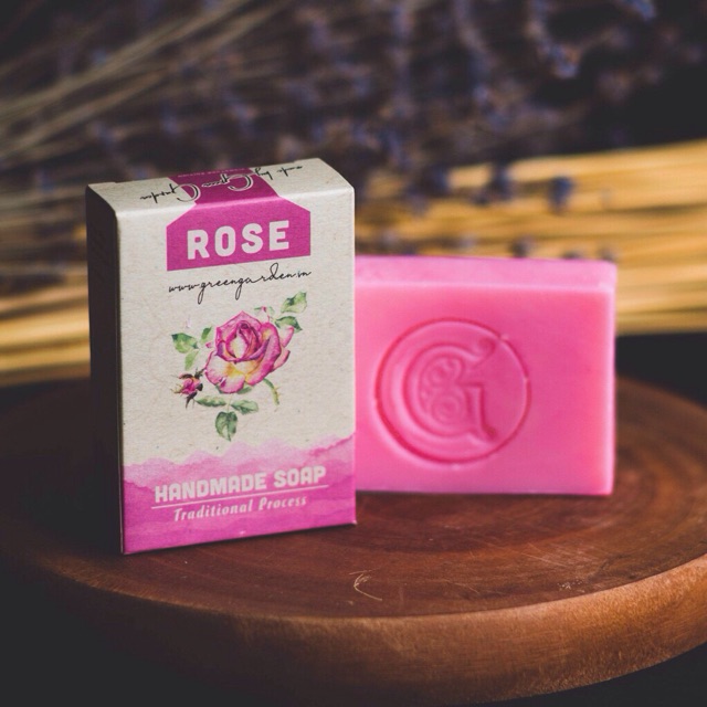 (2024) Xà phòng handmade Green Garden hoa hồng (Rose)