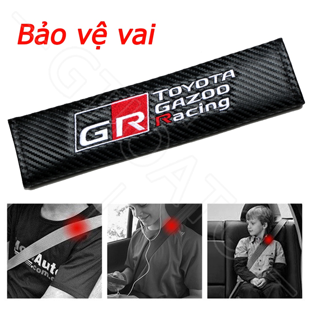 GTIOATO Cho Toyota GR Sợi Carbon DâY Đai An ToàN Ô Tô CàI DâY An ToàN Ô Tô BọC DâY An ToàN Xe HơI Phụ Kiện Oto Trang Trí Oto Phụ KiệN BêN Trong Ô Tô