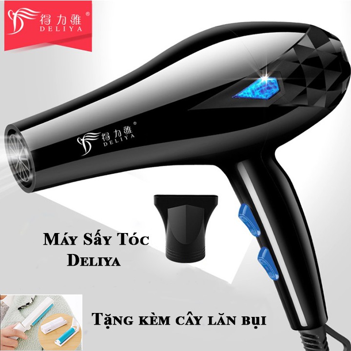 Máy Sấy Tóc Tạo Kiểu Deliya Công Suất Lớn 2200W + Tặng kèm Cây Lăn Bui