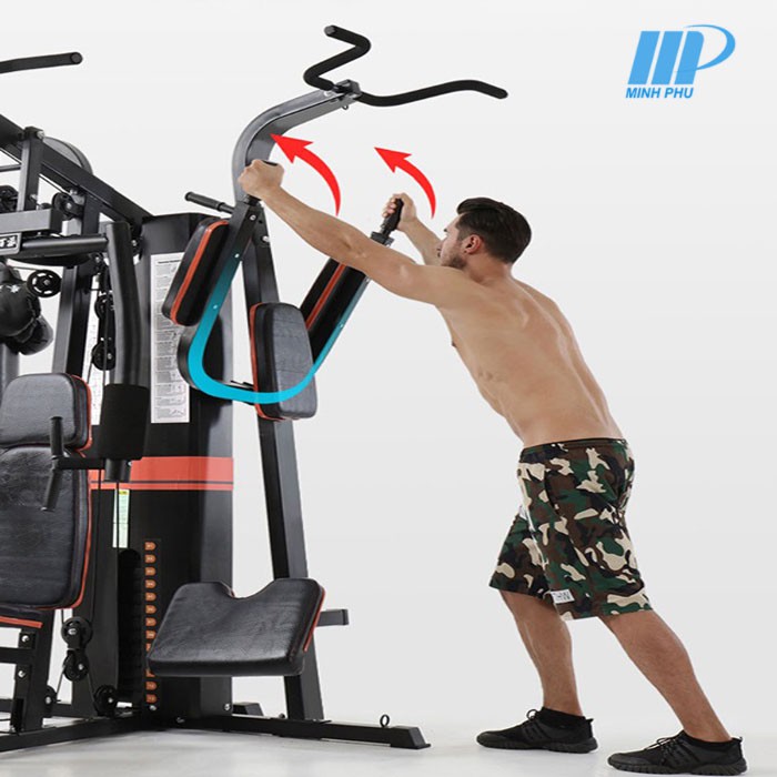 Giàn tạ đa năng JL-806  Máy tập GYM trên 30 bài tập + 3 người có thể tập cùng lúc | TẶNG KÈM GĂNG ĐẤM BOX