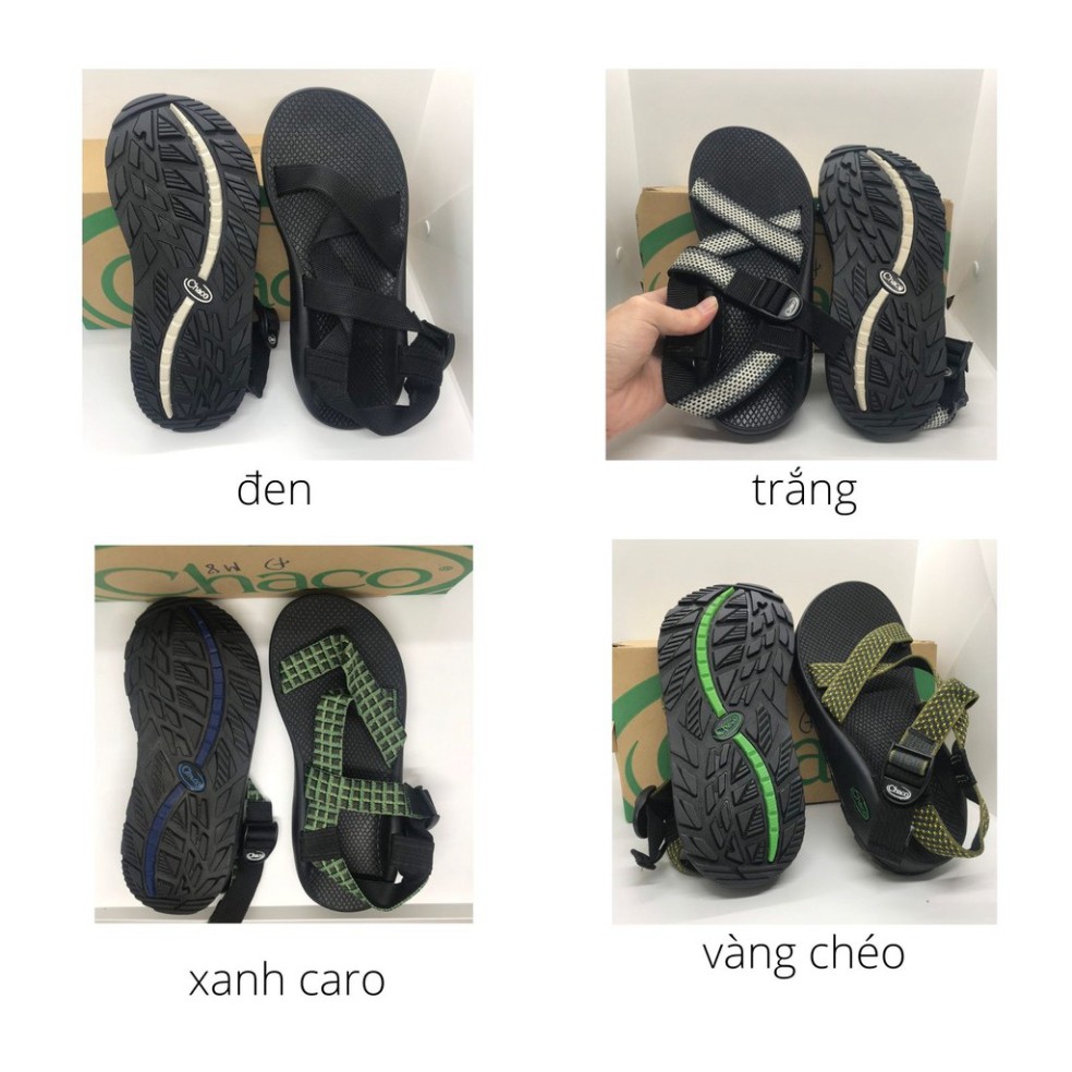 Dép quai hậu nam nữ Chaco sandal dây xanh xám đen trắng vàng huyền thoại đủ mẫu