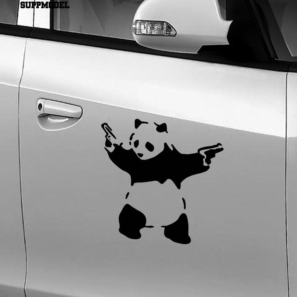 Decal hình gấu trúc dán xe hơi trang trí