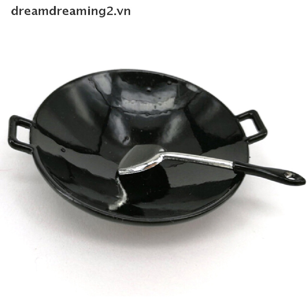 Bộ 3 Mô Hình Chảo Tỉ Lệ 1 / 12 Dành Cho Búp Bê