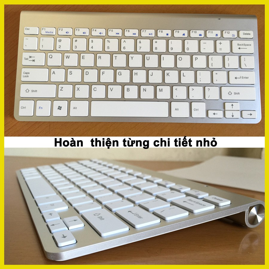 [KHÔNG BLUETOOTH] Bàn Phím và Chuột Cắm Chip USB Không Dây Chống Thấm Nước 2.4G dùng cho laptop, máy tính - BH 6 THÁNG