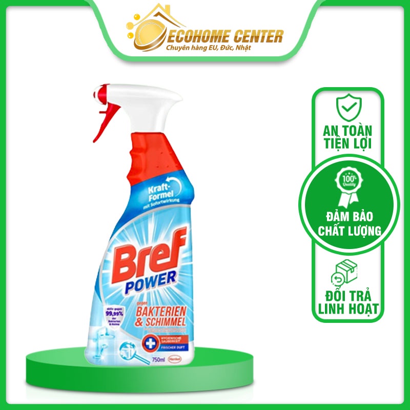Chai xịt tẩy nấm mốc Bref 750ml ECOHOME CENTER vệ sinh gạch, nội thất, nhựa, nhập khẩu từ Đức E17