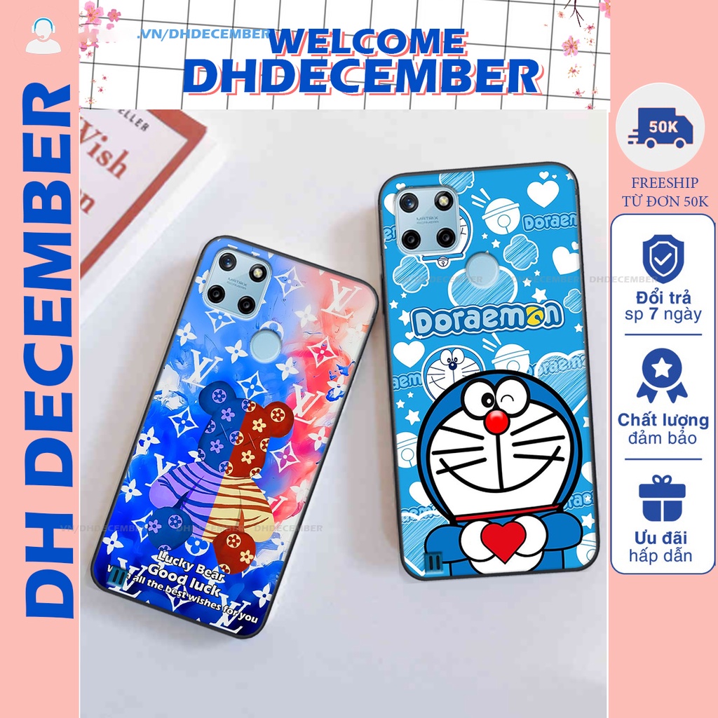 Ốp lưng Realme C25Y in hình gấu K@ws, gấu nâu, dor@emon RẺ- ĐẸP- BỀN