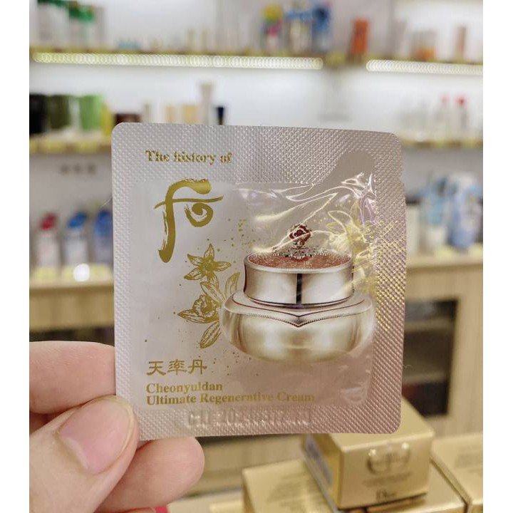 Gói Kem dưỡng Tái Sinh Cao Cấp Whoo Cheonyuldan Ultimate Regenerating Cream - Dưỡng Sáng Chống Lão Hóa Làn Da