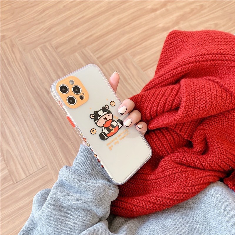 Ốp trong hình dễ thương viền vuông có bảo vệ camera