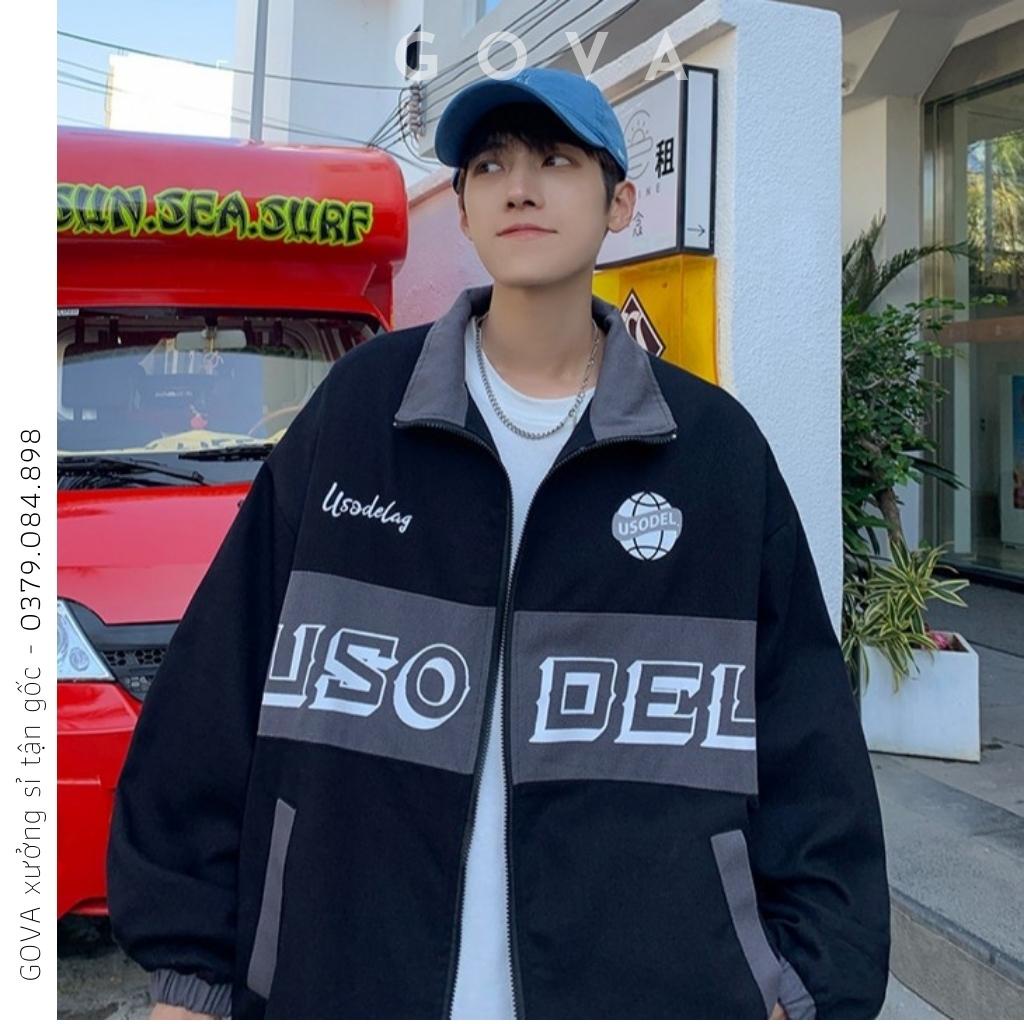 Áo Khoác Kaki USODEL Nam Nữ Ulzzang Unisex 2 Lớp Form Rộng Thể Thao Có Nón Trùm GOVA