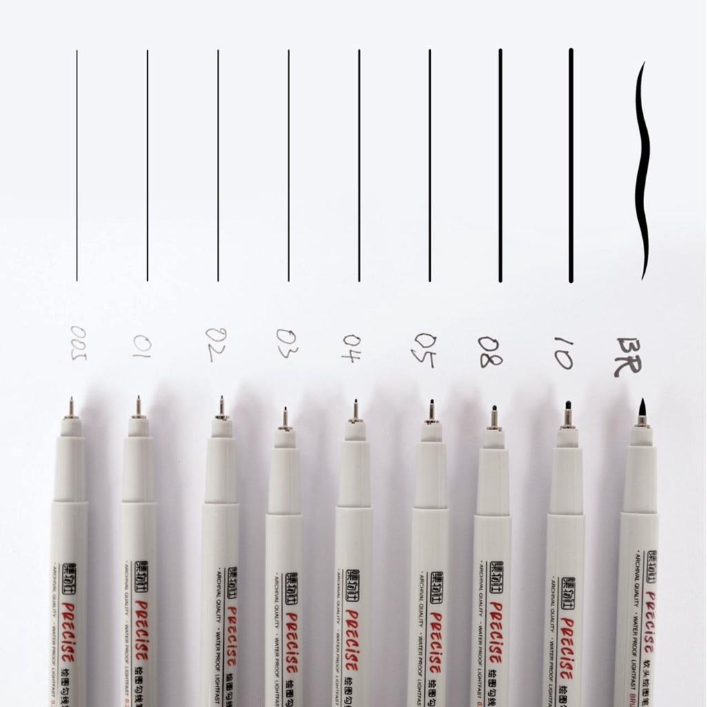 Bút Line Đi Nét chuyên nghiệp Vẽ line art, viết note, viền tranh, làm bullet journal PRECISE VBDN1
