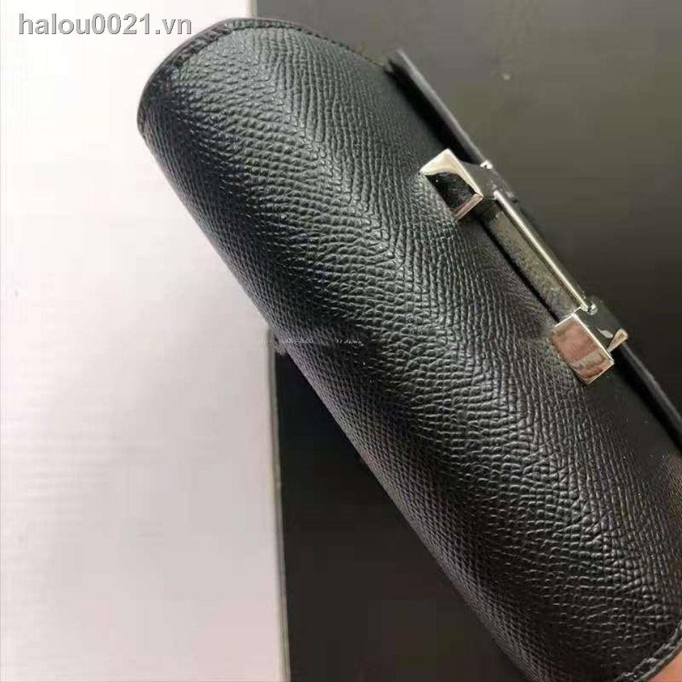 Túi đeo chéo chất da PU dáng vuông mini trang trí khóa hình chữ H phối dây xích hợp thời trang