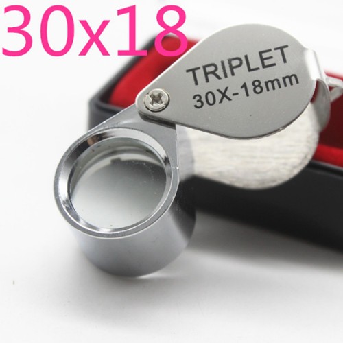 Kính lúp inox bỏ túi triplet 30x-18mm