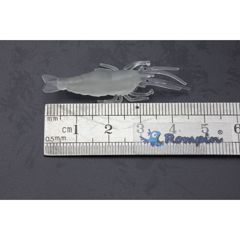 10 Mồi Tôm Giả Câu Cá Phát Sáng 4cm