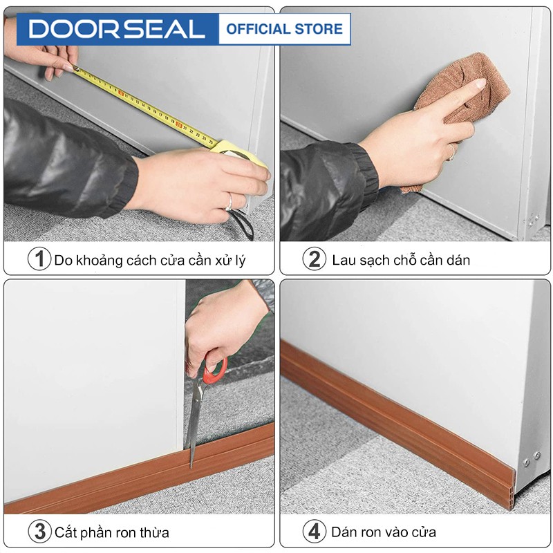 5M Ron Dán Chân Cửa Dày 5MM Cực Dính Chống Côn Trùng, Khói Bụi, Tiếng Ồn - Doorseal (Vietnam)