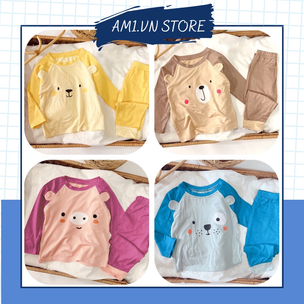 Đồ bộ quần áo dài tay cho bé tai thú đáng yêu AM760