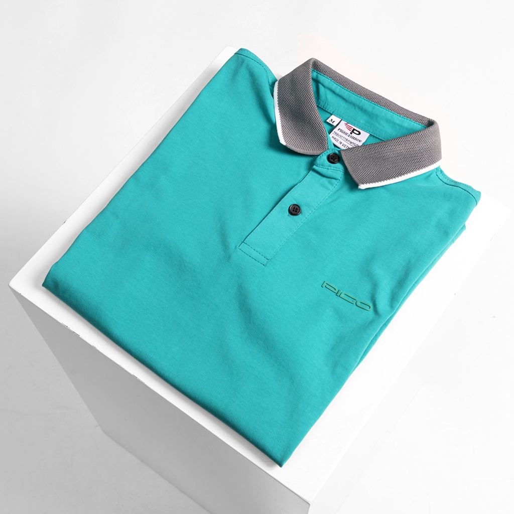 Áo thun polo nam cổ bẻ cotton, logo ép nhiệt Zppl32 (chọn màu)