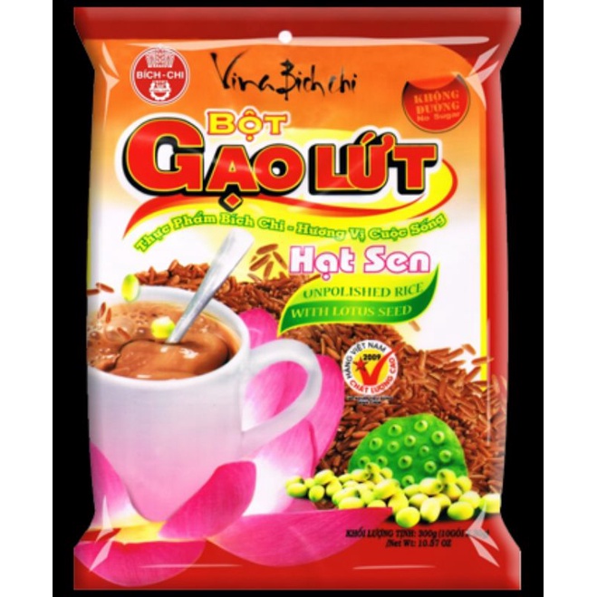 COMBO 3 BỊCH BỘT GẠO LỨC + HẠT SEN BÍCH CHI 300G